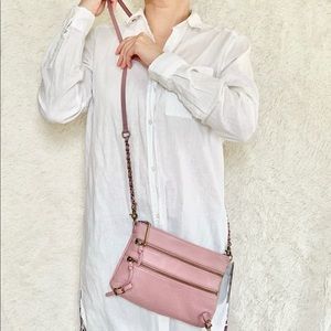 NWT Elliott Lucca pink leather crossbody bag